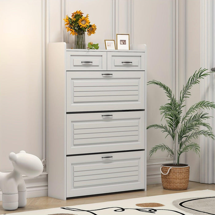 Sapateira Organizadora com 3 Portas 2 Gavetas Compacta