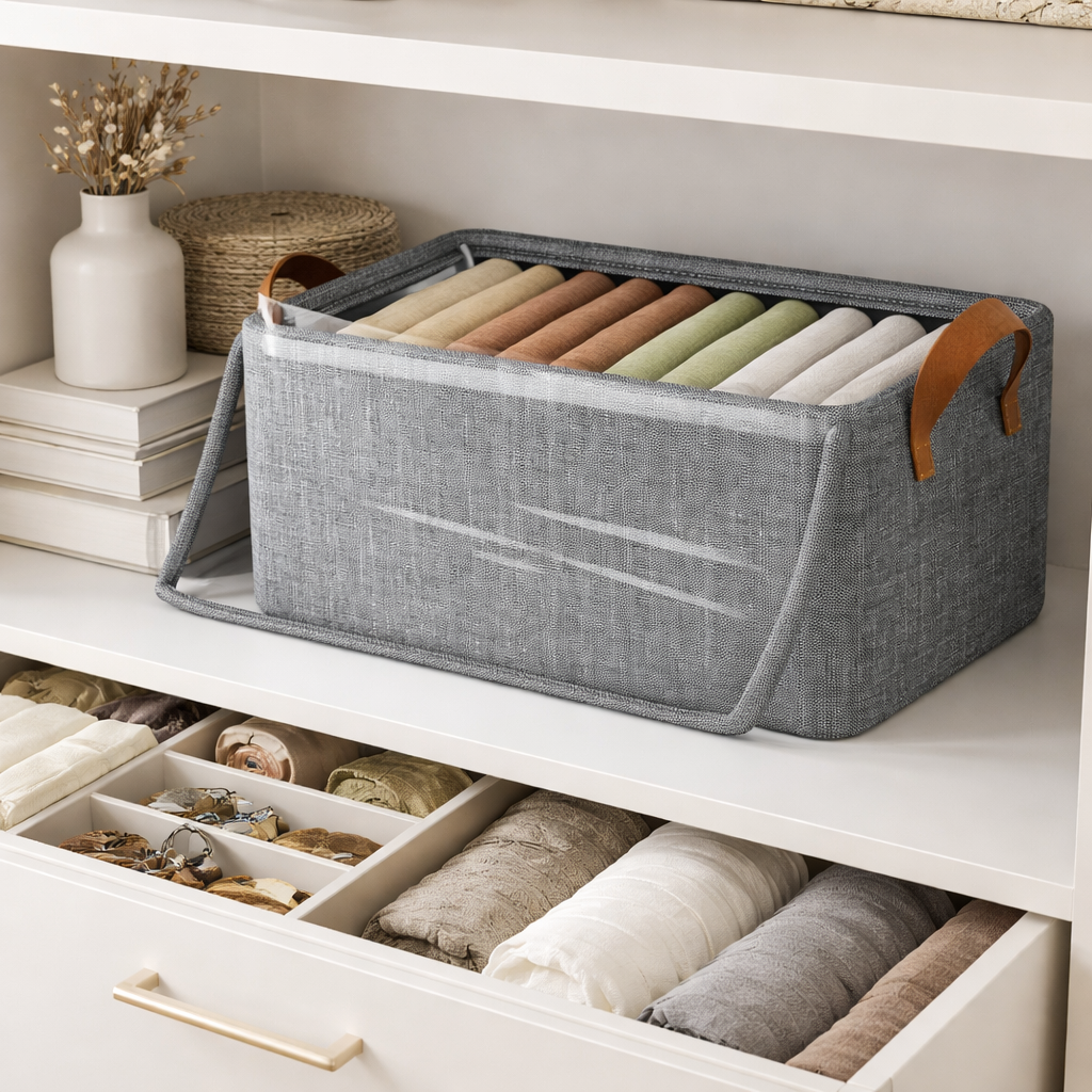 Kit com 3 caixas organizadoras