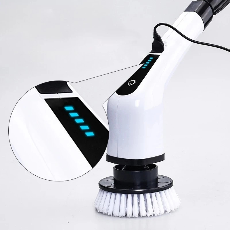 Escova de limpeza elétrica multifuncional sem fio 9 em 1 para limpeza de carros, cozinhas e banheiros (recarregável)