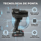 Soprador Turbo AirForce 48V™ | Portátil, Recarregável e com 2 Baterias para Limpeza Pesada